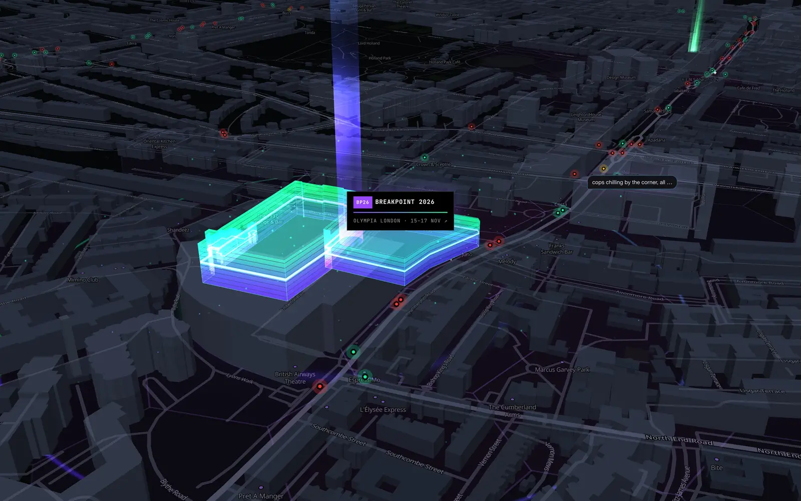 Breakpoint 2026 rendered as a glass arena at Olympia, London